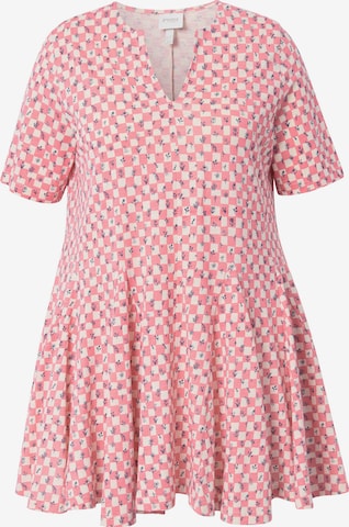 T-shirt Ulla Popken en rose : devant