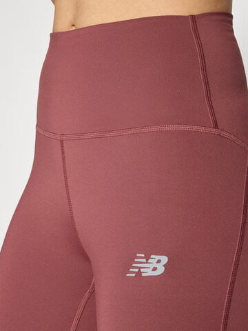 Skinny Pantalon de sport new balance en rouge