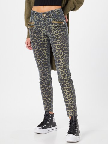 MOS MOSH Skinny Jeans in Green: front