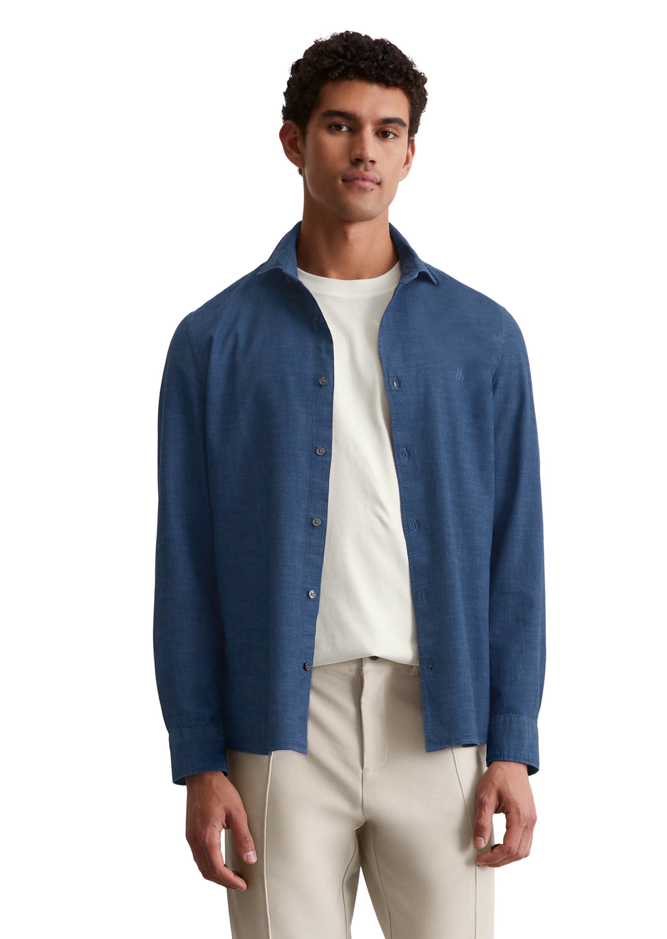 Marc O'Polo Regular Fit Hemd in Blau: Vorderseite