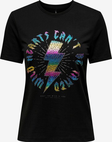 T-shirt 'KANDY LIFE' ONLY en noir : devant