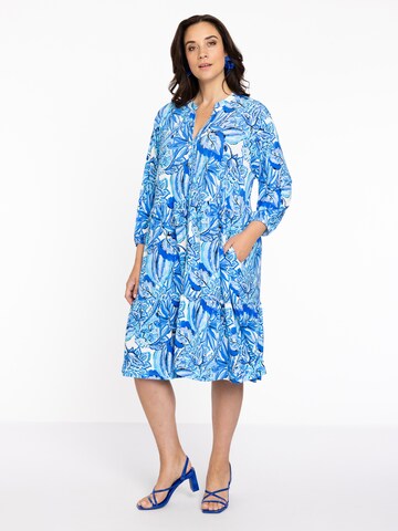 Yoek Shirt Dress in Blue