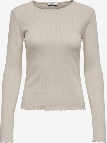 ONLY T-shirt 'Carlotta' i beige: framsida