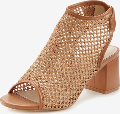 Sandale LASCANA pe maro cămilă, Vizualizare produs