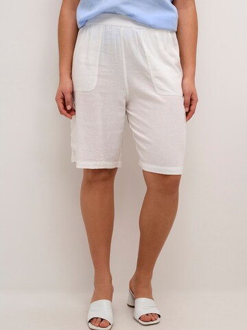 Regular Pantalon cargo 'Milia' Kaffe en blanc