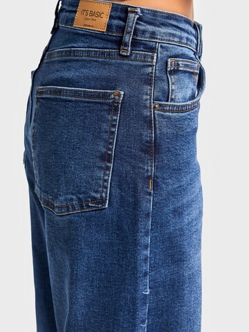 IT'S BASIC Regular Jeans 'Straight Mid Rise Jeans' in Blue