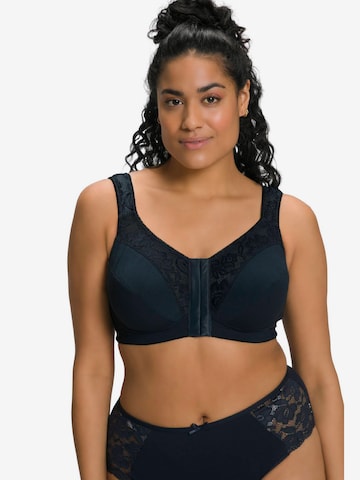 Ulla Popken Minimiser Bra in Blue: front