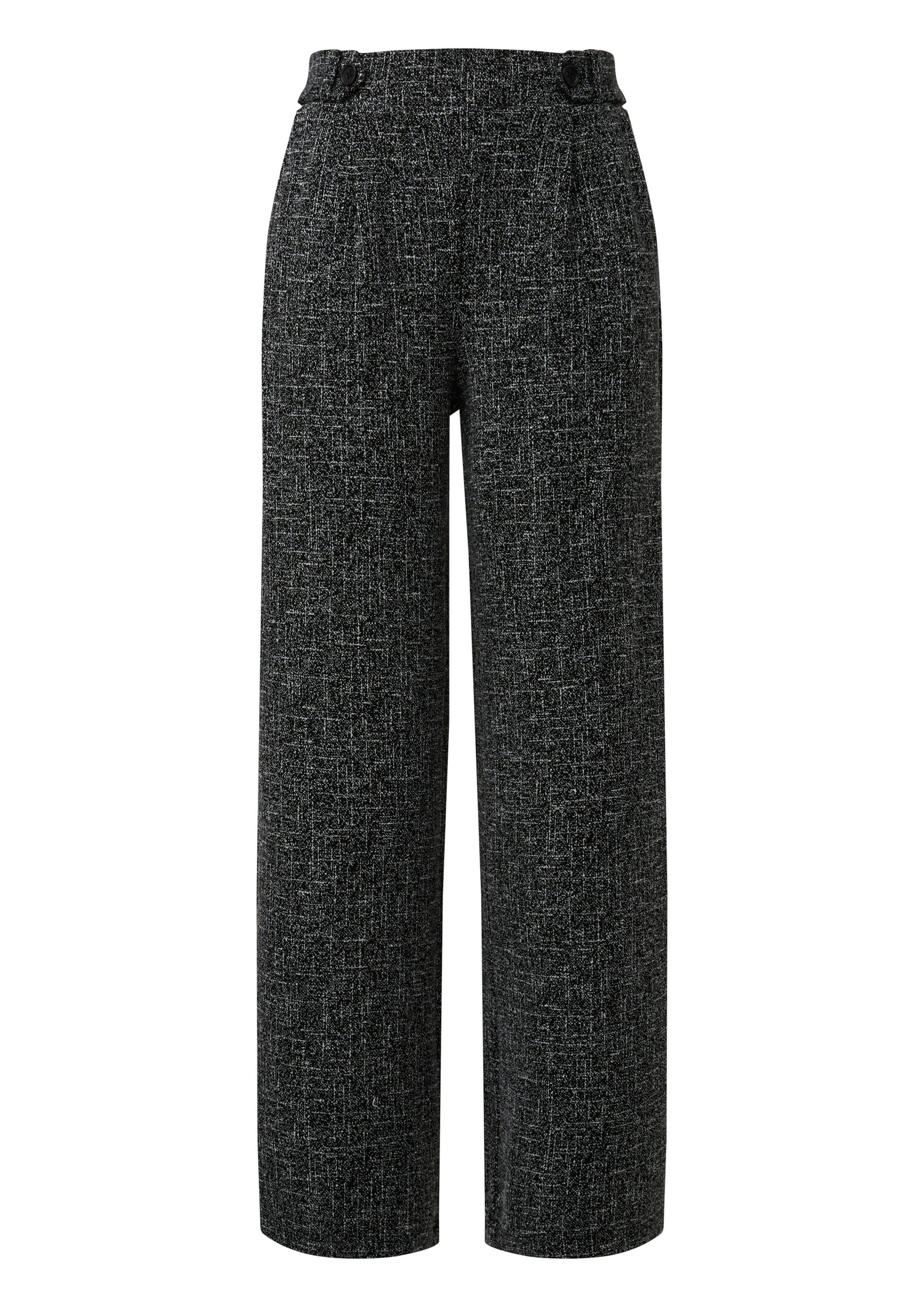 QS Pantalon en noir / blanc, Vue avec produit