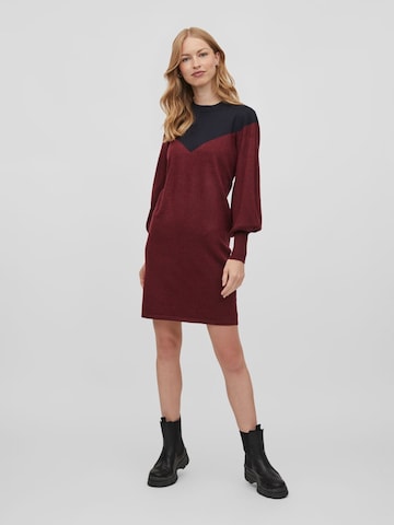 VILA Knitted dress in Red: front