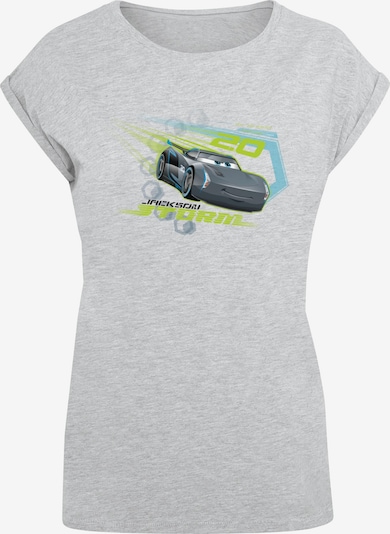 ABSOLUTE CULT T-Shirt 'Cars - Jackson Storm' in azur / opal / graumeliert / weiß, Produktansicht