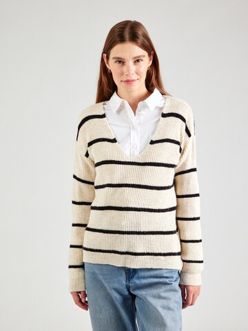 ABOUT YOU Sweater 'Frauke' in Beige: front