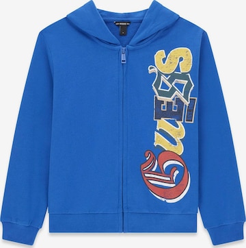 GUESS Zip-Up Hoodie in Blue: front