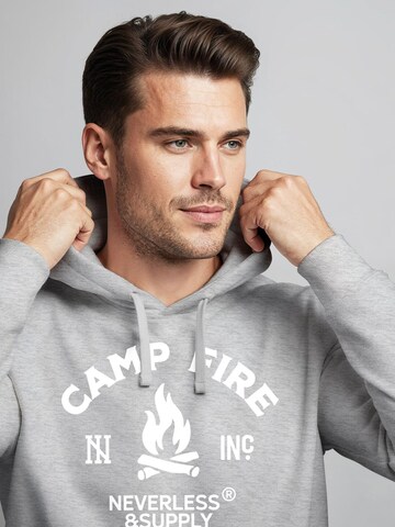Neverless Sweatshirt 'Fire'‌‌‌‌‌‌‌‌‌‌ in Grau