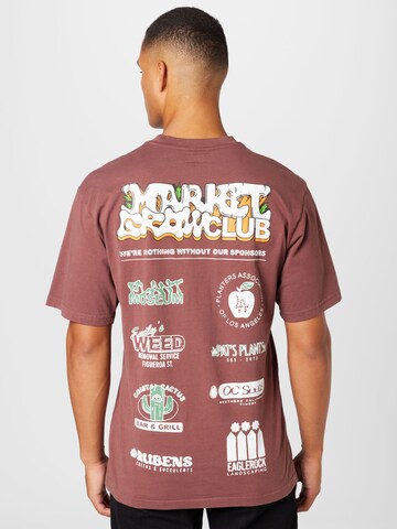 MARKET T-shirt i brun