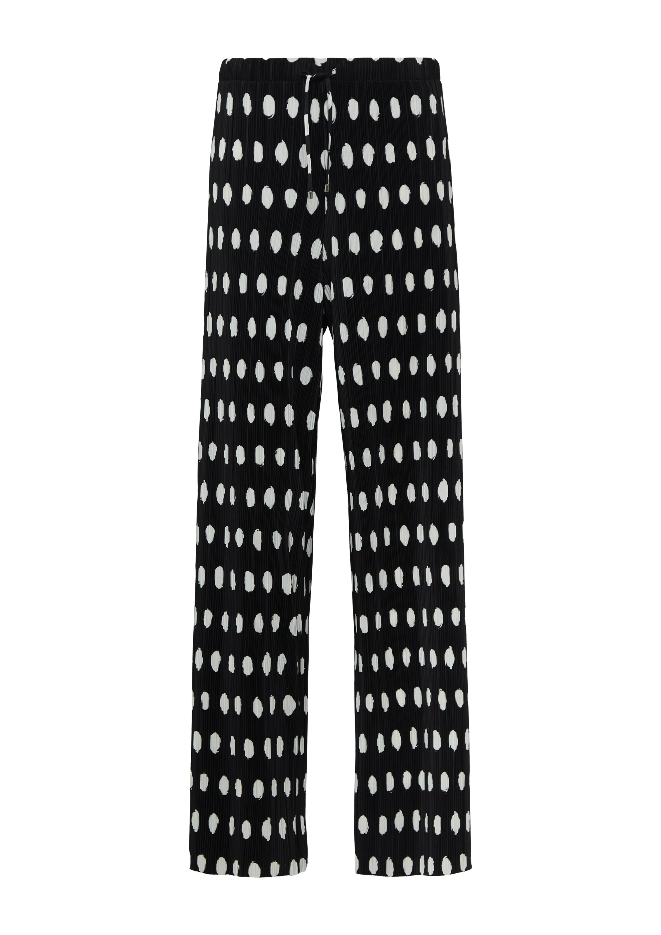 s.Oliver Broek in de kleur Zwart / Offwhite, Productweergave