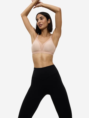 Triumph Triaction Minimiser Bra 'Wellness' in Beige: front