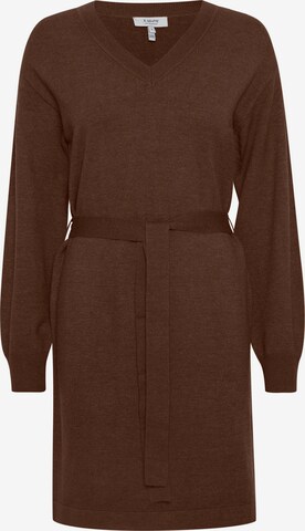 Robes en maille b.young en marron : devant