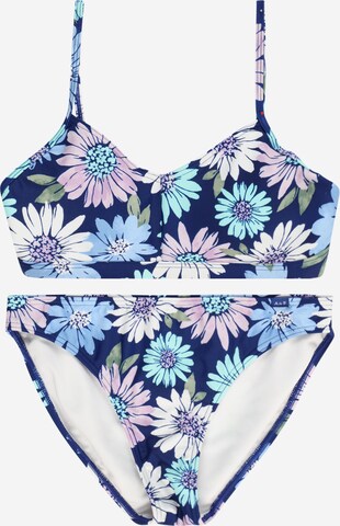 Abercrombie & Fitch Bustier Bikini in Blauw: voorkant