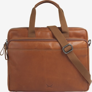 SANSIBAR Briefcase in Brown: front