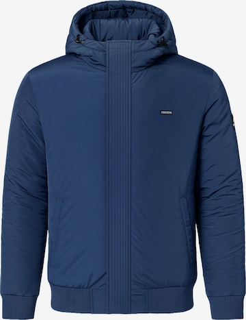 FORSBERG Funktionsjacke 'Winterjacke mit gefütterter Kapuze' in Blau: Vorderseite