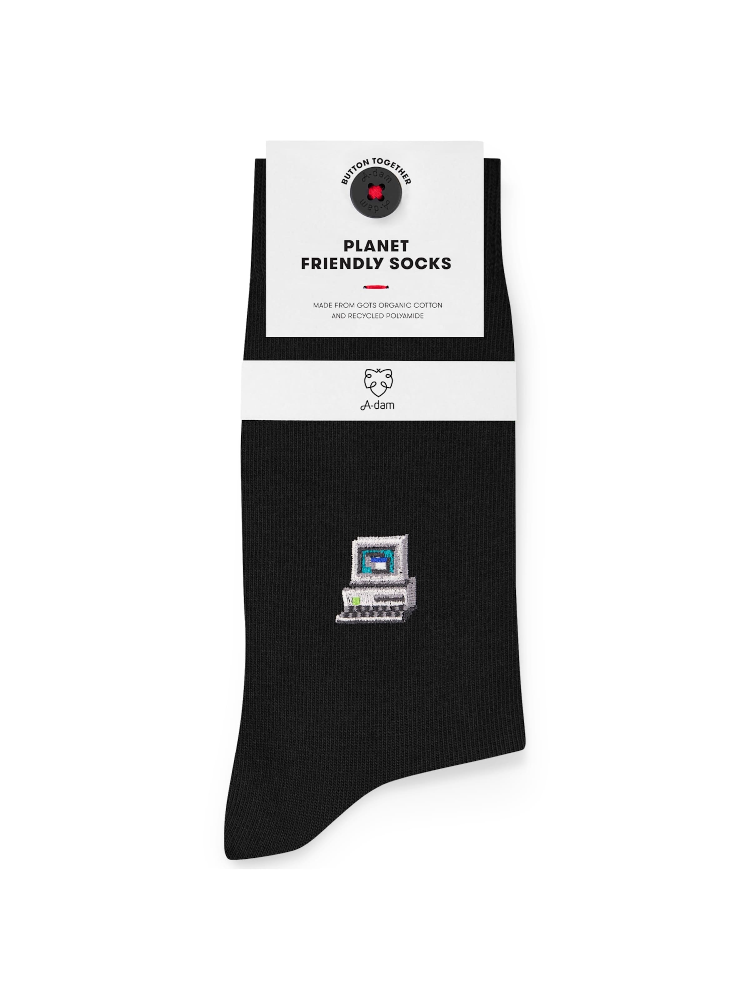 A-dam Socks 'COMPUTER' in Black