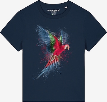 T-shirt 'Papagei' Watapparel en bleu : devant