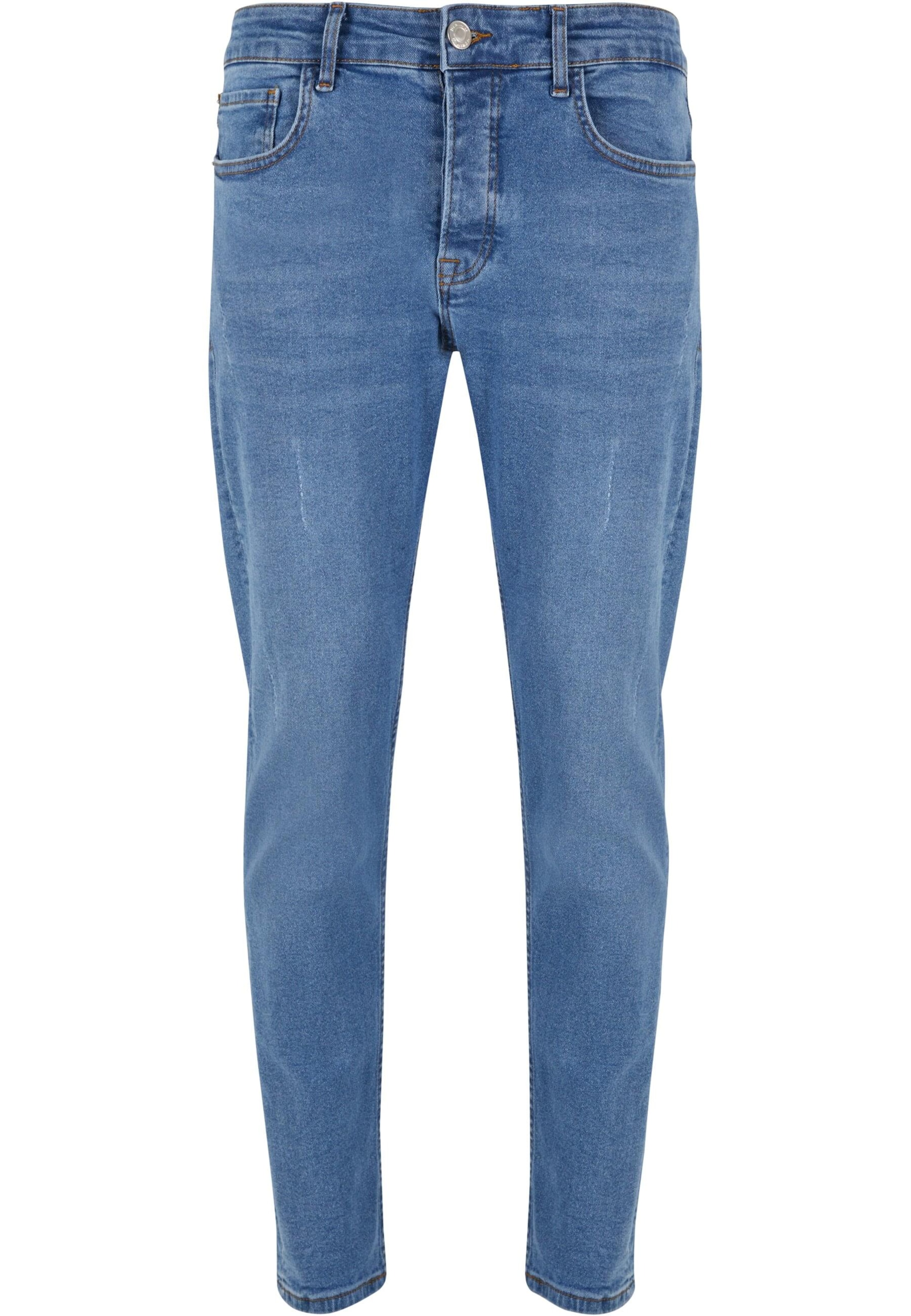2Y Premium Slimfit Jeans in Blauw: voorkant