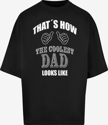 Maglietta 'Coolest Dad' di Merchcode in nero: frontale