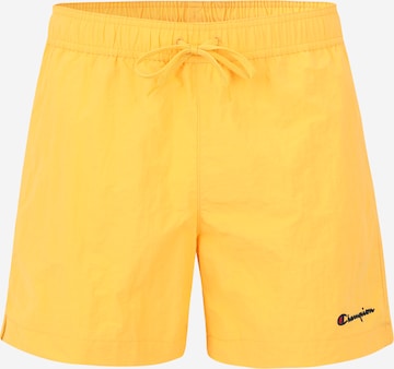 Shorts de bain Champion Authentic Athletic Apparel en jaune : devant