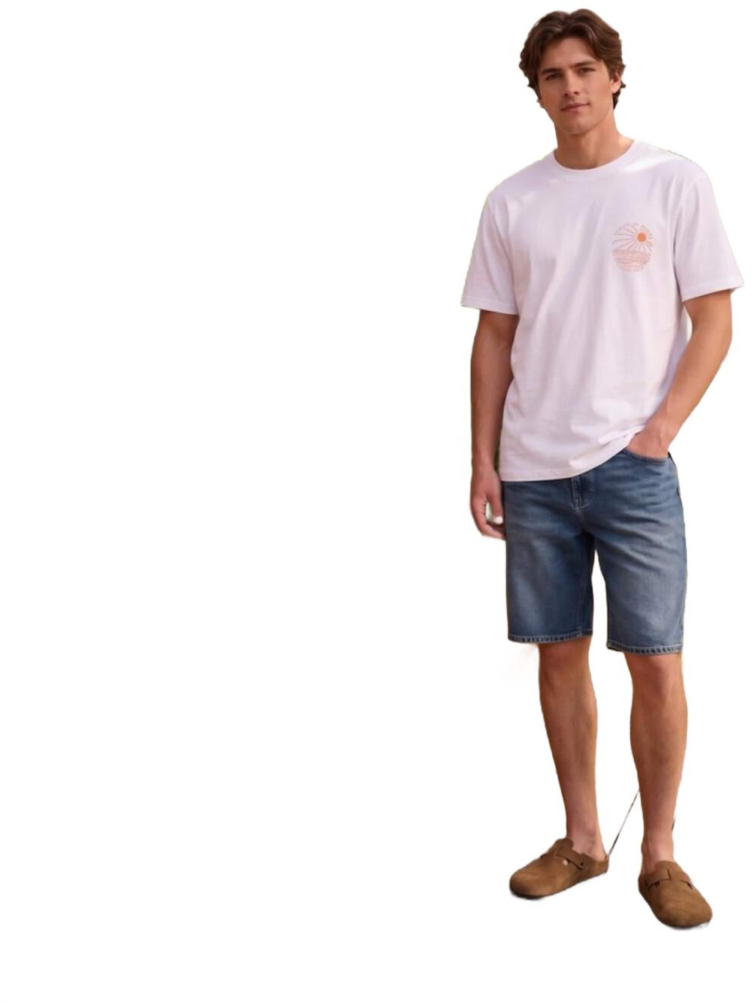 Maglietta 'LTB Jeans Herren-T-Shirt mit minimalistischem Print und lockerer Passform' in S LTB Jeans di colore bianco, Visualizzazione prodotti
