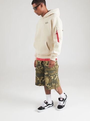 ALPHA INDUSTRIES Суичър 'Signature' в бежово