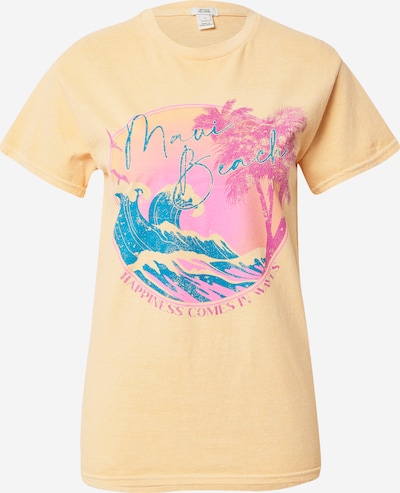 River Island T-shirt 'MAUI BEACH' en bleu cyan / jaune / rose, Vue avec produit