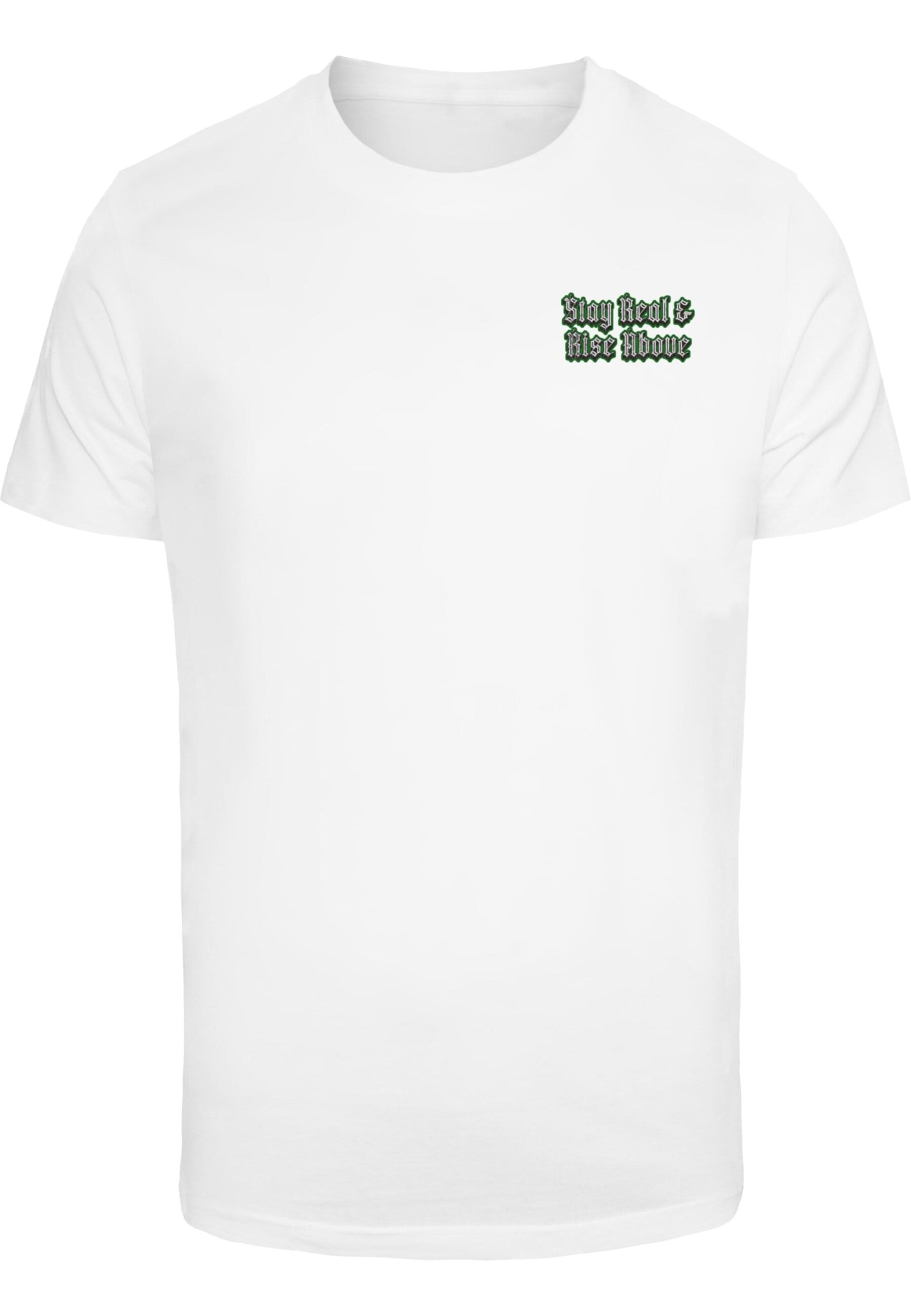 Mister Tee Shirt 'Stay Real & Rise Above' in White: front