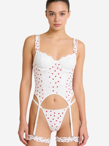 L.BEV Balconette Underwear sets 'Segreto d'Amore Bianco Set' in White