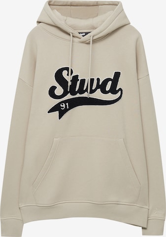 Pull&Bear Sweatshirt in Beige: predná strana