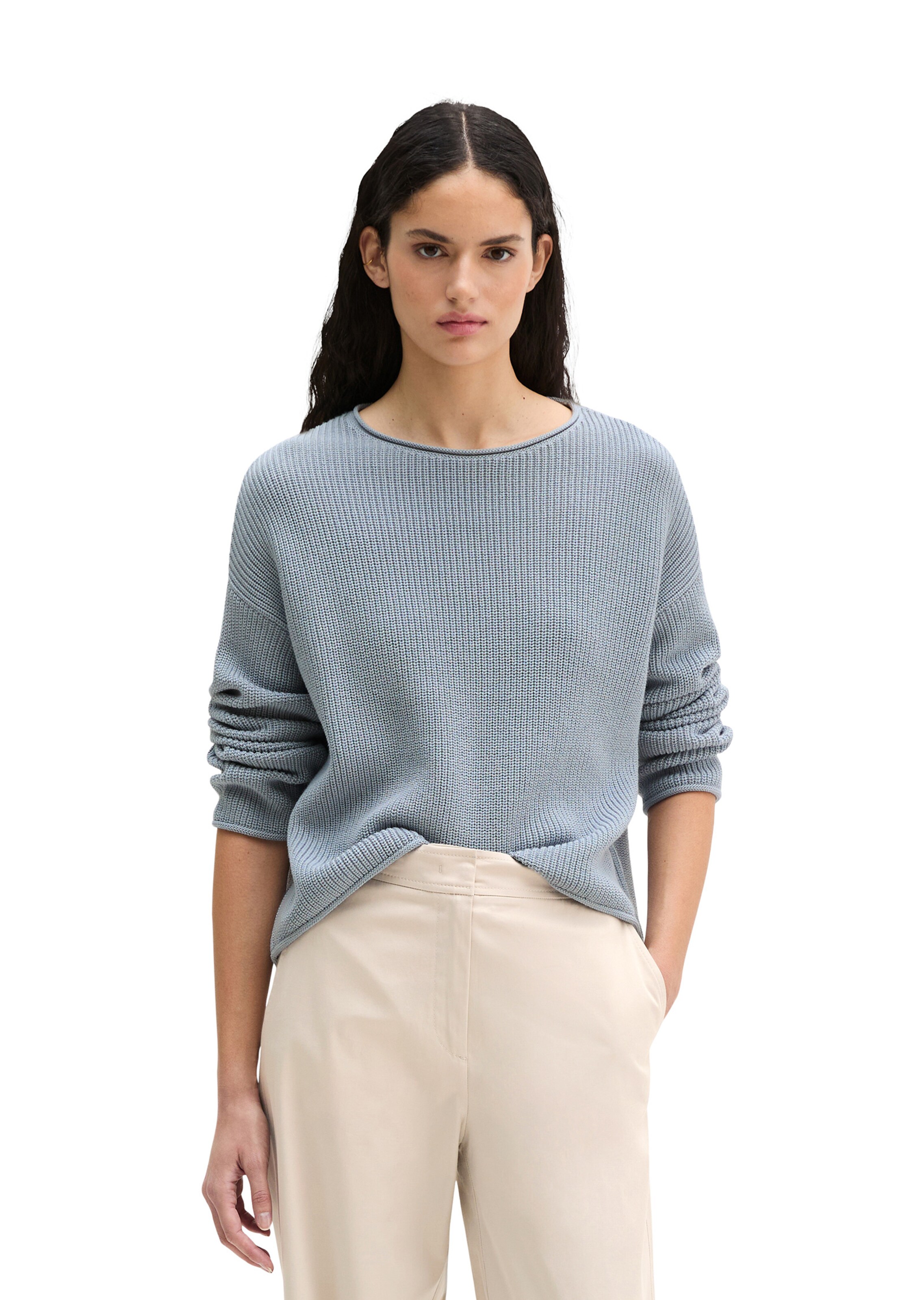 Marc O'Polo Strickpullover in Grau: Vorderseite