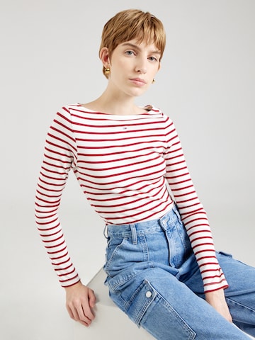 T-shirt 'BRETON' Tommy Jeans en rouge : devant