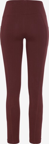 VIVANCE Skinny Workout Pants in Brown