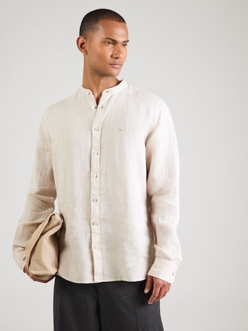 FYNCH-HATTON Regular fit Button Up Shirt in Beige: front