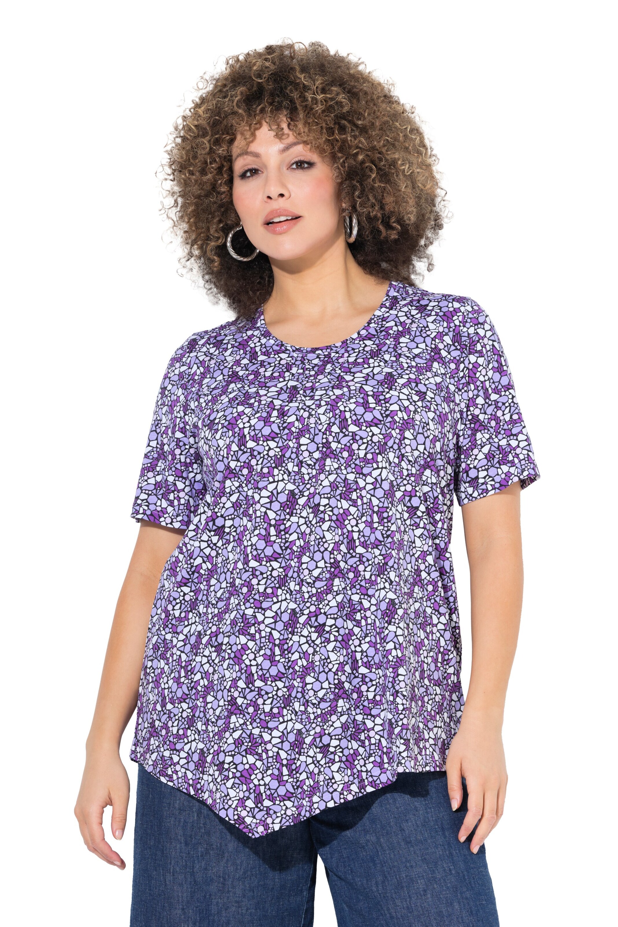 Ulla Popken Shirt in Lila: voorkant