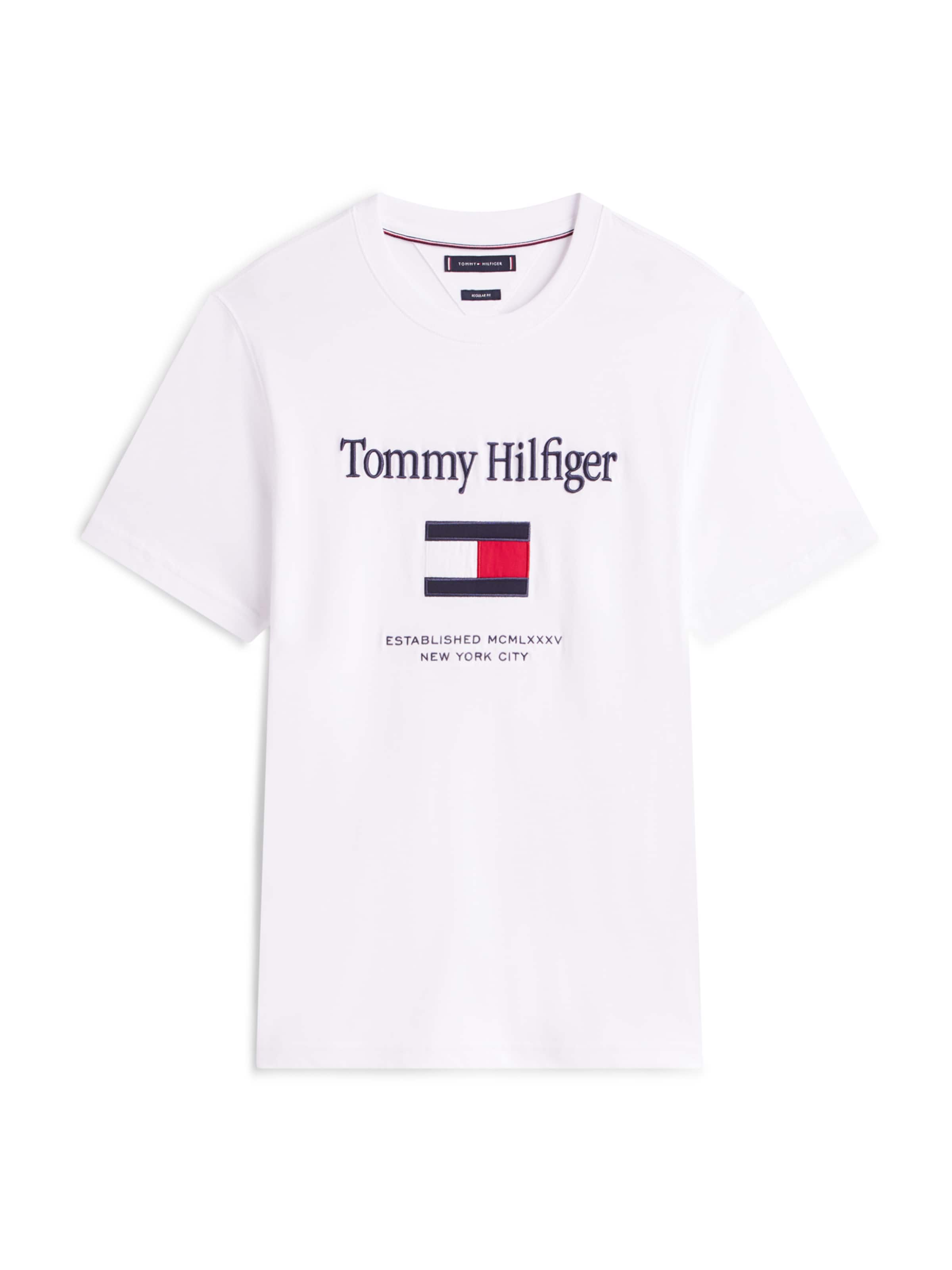 TOMMY HILFIGER T-shirt i vit: framsida