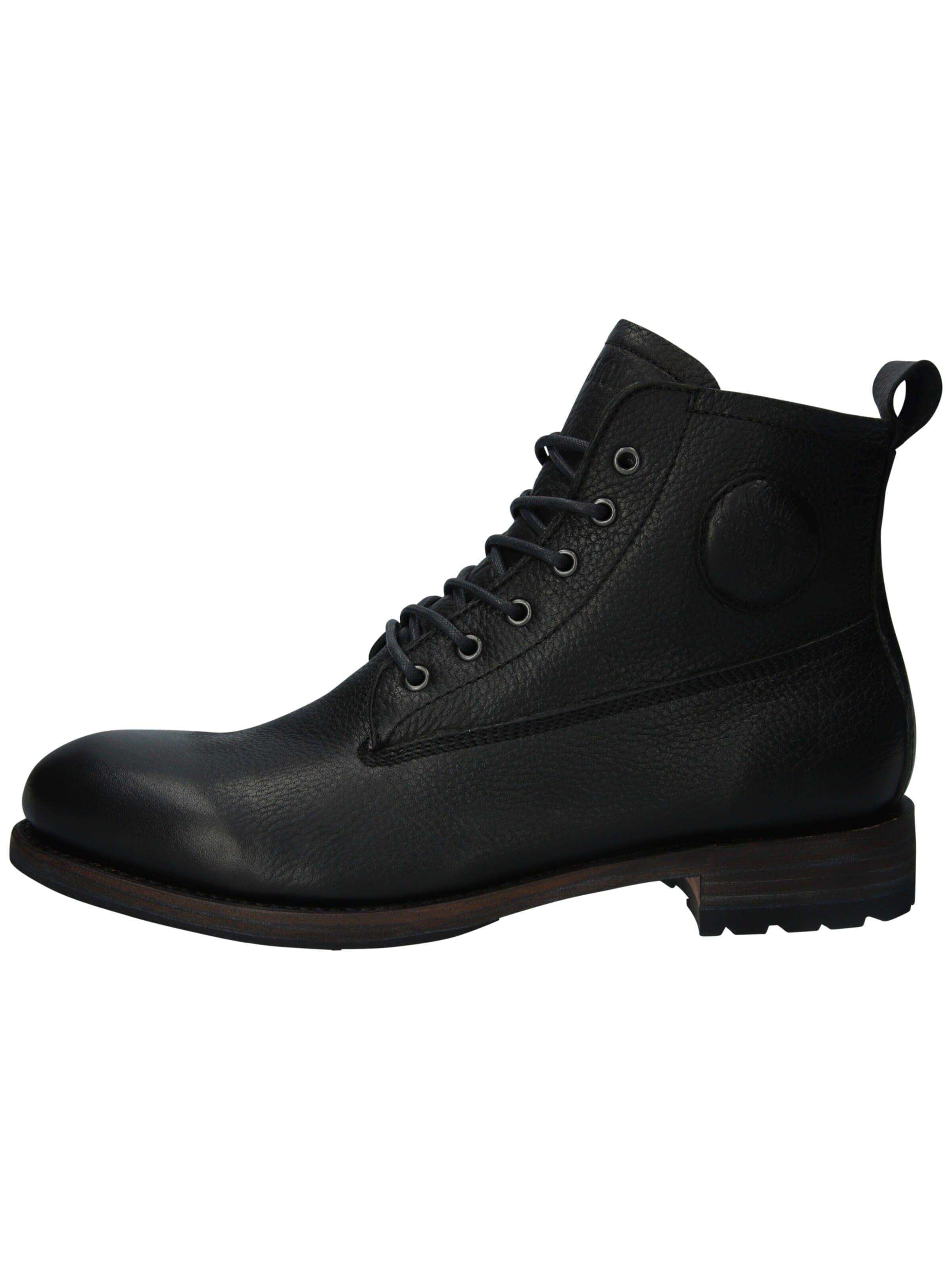 Boots stringati 'BRETT' di BLACKSTONE in nero: frontale