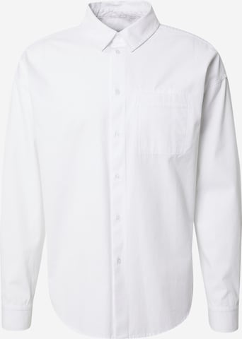 DAN FOX APPAREL Comfort fit Button Up Shirt 'Niklas' in White: front