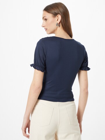 PIECES - Camisa 'GINA' em azul