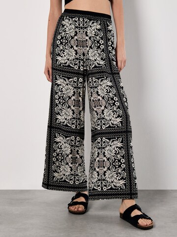 Wide Leg Pantalon ' ' Apricot en noir : devant