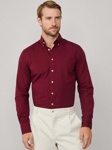 Hackett London Regular Fit Hemd 'Ess' in Rot: Vorderseite