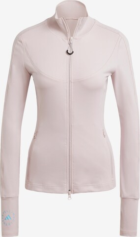 ADIDAS BY STELLA MCCARTNEY Athletic Zip-Up Hoodie in Pink: front