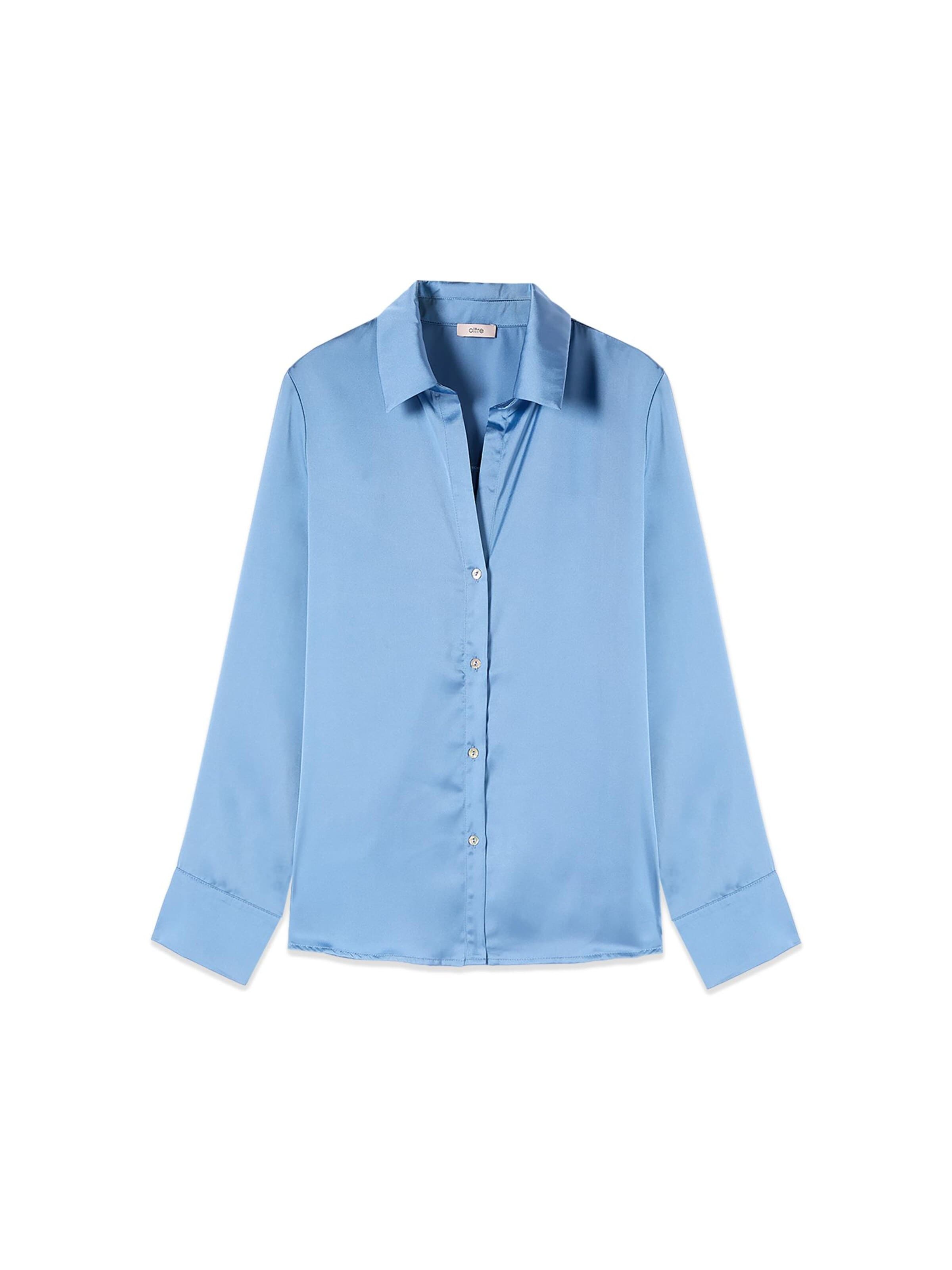 Camicia da donna di oltre in blu: frontale