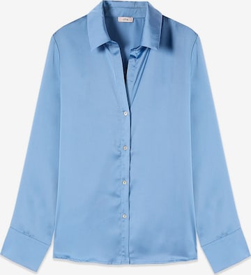 Camicia da donna di oltre in blu: frontale