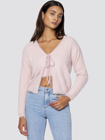 FRESHLIONS Knit Cardigan 'Madison' in Pink: front